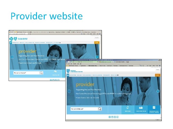 Provider website Provider website