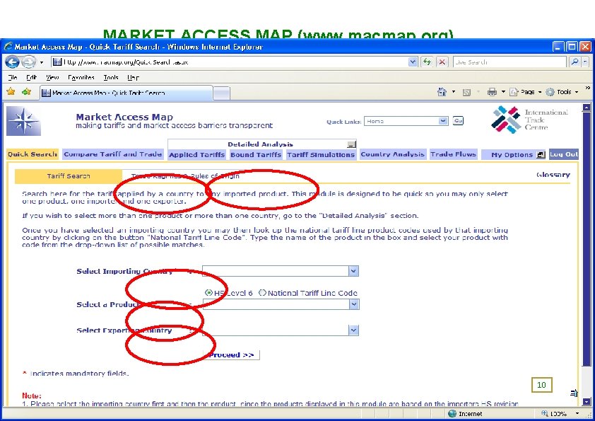MARKET ACCESS MAP (www. macmap. org) 10 