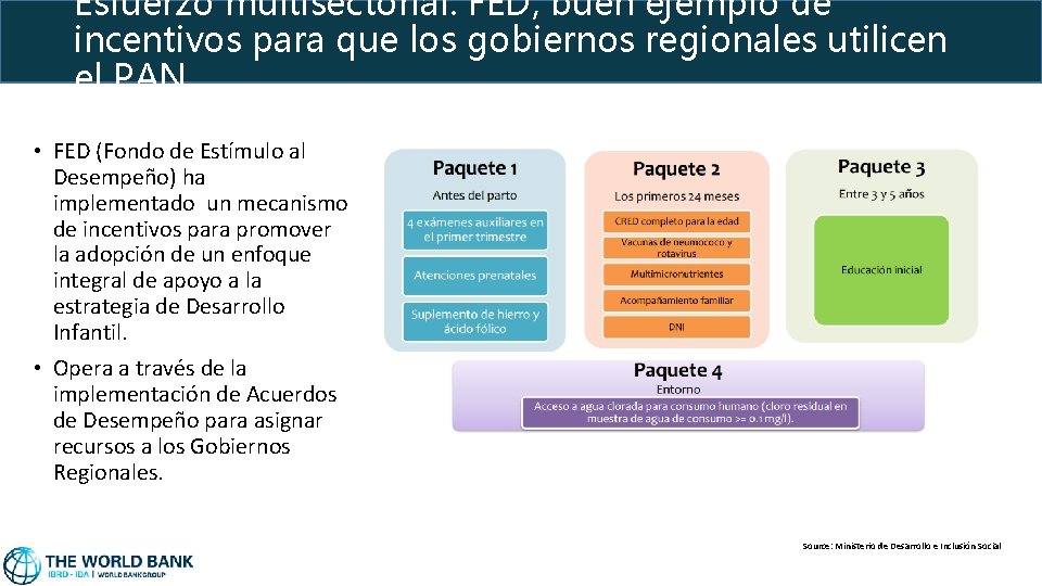 Esfuerzo multisectorial: FED, buen ejemplo de incentivos para que los gobiernos regionales utilicen el