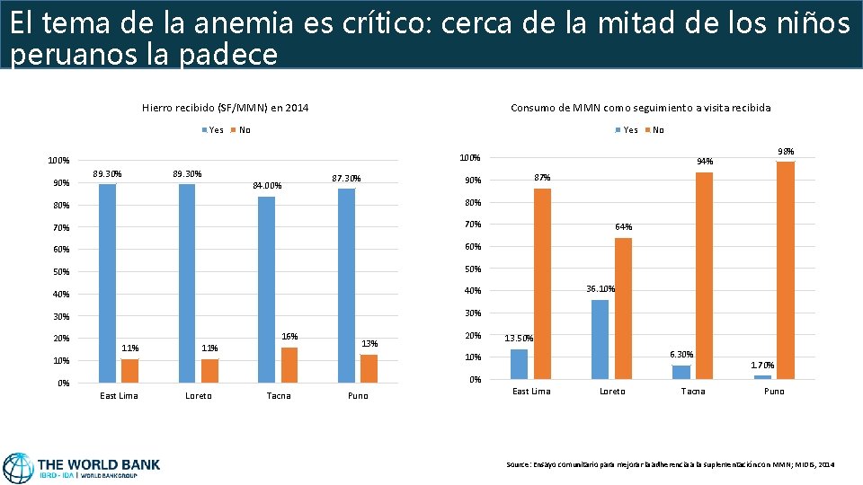 El tema de la anemia es crítico: cerca de la mitad de los niños