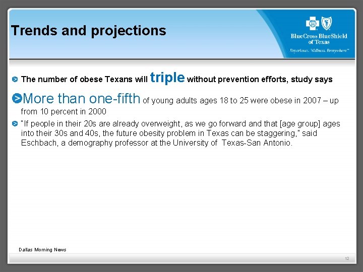 Trends and projections The number of obese Texans will triple without prevention efforts, study