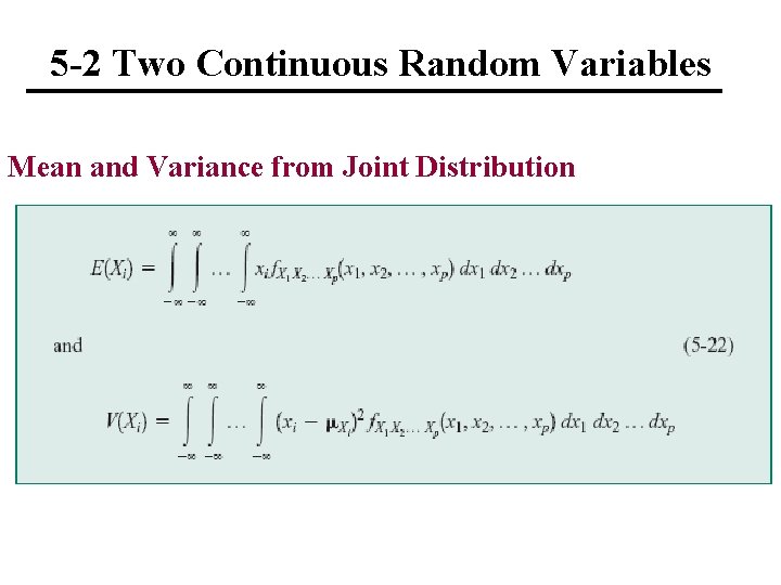 5 -2 Two Continuous Random Variables Mean and Variance from Joint Distribution 