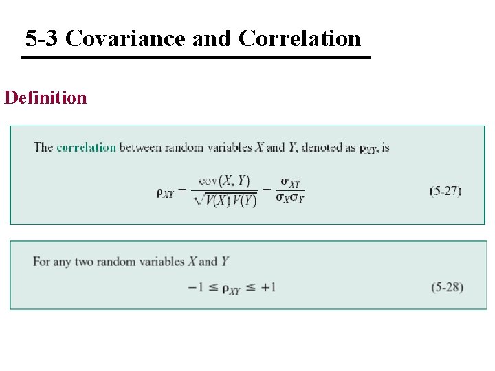 5 -3 Covariance and Correlation Definition 