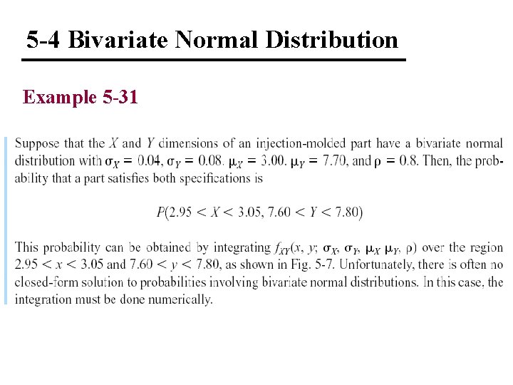 5 -4 Bivariate Normal Distribution Example 5 -31 