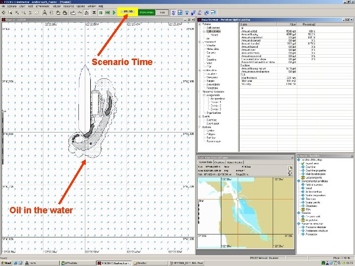 Scenario Time Oil in the water 