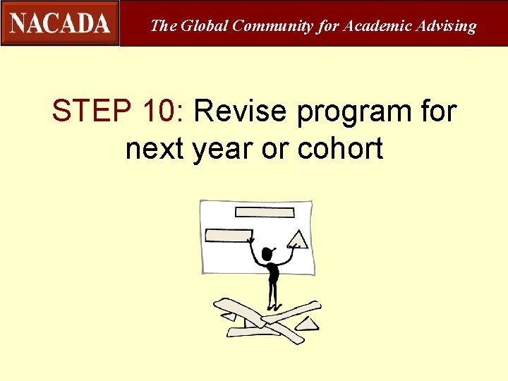 The Global Community for Academic Advising STEP 10: Revise program for next year or