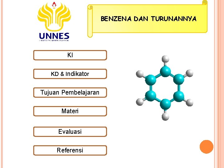 BENZENA DAN TURUNANNYA KI KD & Indikator Tujuan Pembelajaran Materi Evaluasi Referensi 