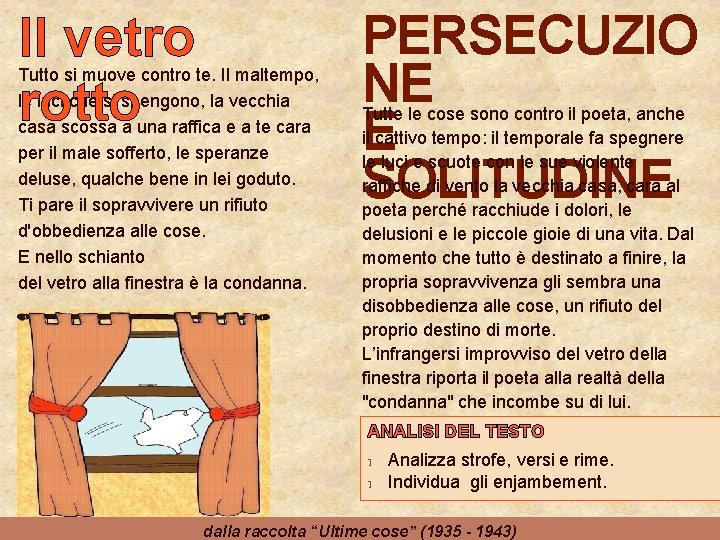 Il vetro rotto Tutto si muove contro te. Il maltempo, le luci che si