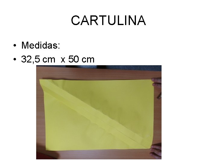 CARTULINA • Medidas: • 32, 5 cm x 50 cm 