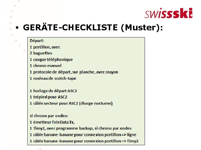 § GERÄTE-CHECKLISTE (Muster): 