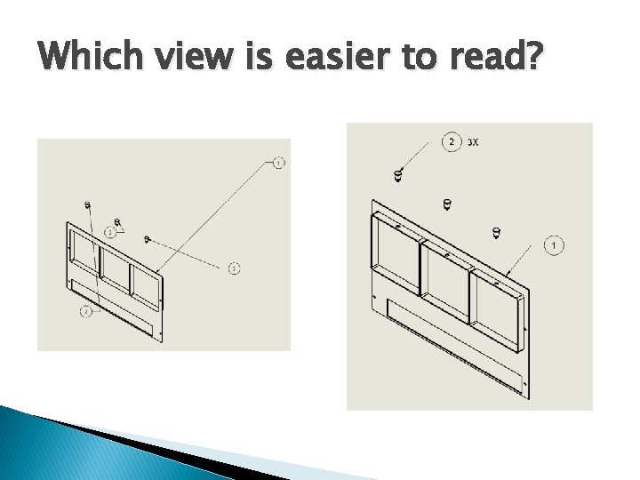 Which view is easier to read? 
