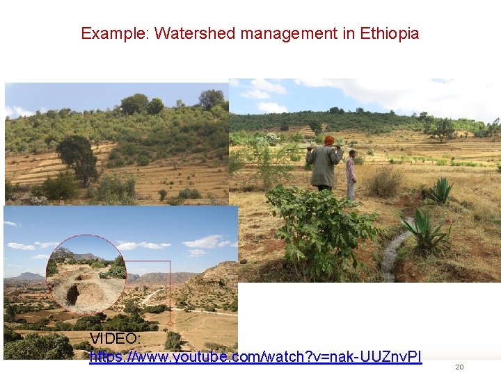 Example: Watershed management in Ethiopia Source: Friederike Kraemer VIDEO: https: //www. youtube. com/watch? v=nak-UUZnv.