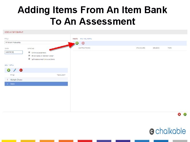Adding Items From An Item Bank To An Assessment 