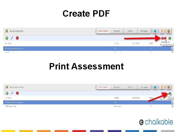 Create PDF Print Assessment 