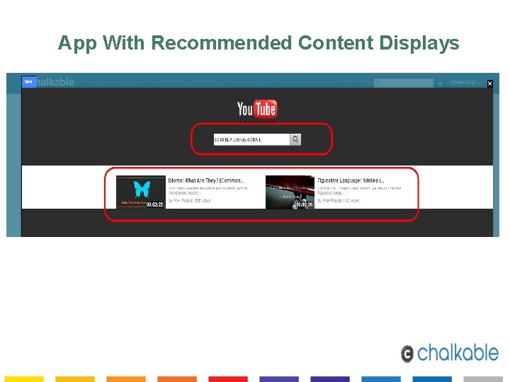 App With Recommended Content Displays 