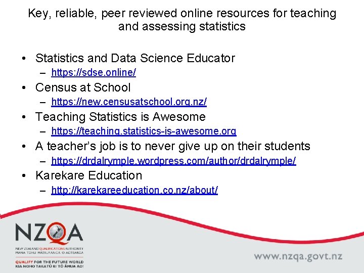 Key, reliable, peer reviewed online resources for teaching and assessing statistics • Statistics and