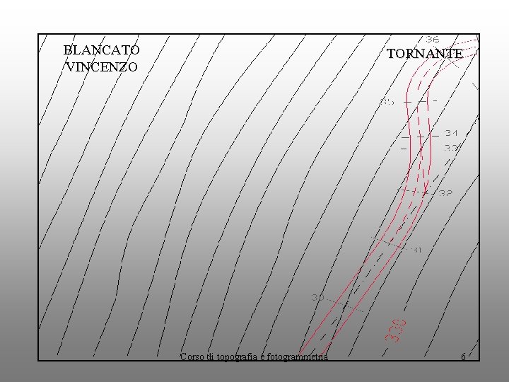 BLANCATO VINCENZO TORNANTE Corso di topografia e fotogrammetria 6 