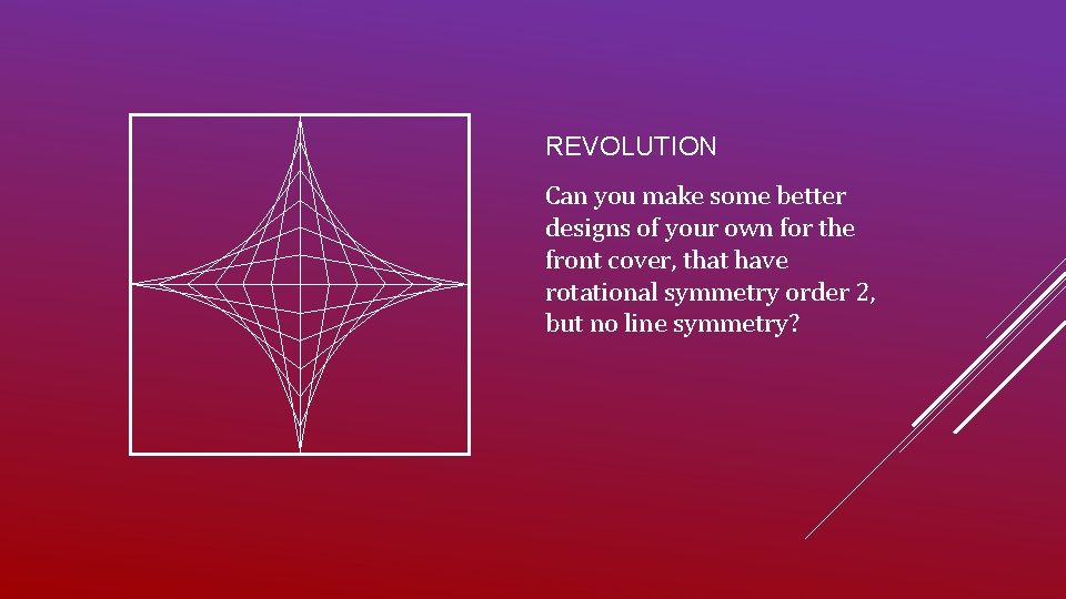 REVOLUTION Can you make some better designs of your own for the front cover,