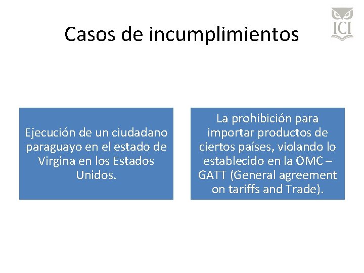 Casos de incumplimientos Ejecución de un ciudadano paraguayo en el estado de Virgina en