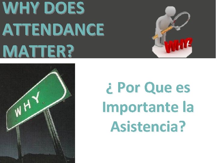 WHY DOES ATTENDANCE MATTER? ¿ Por Que es Importante la Asistencia? 