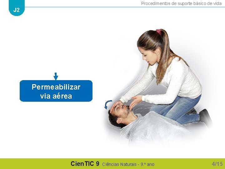 Procedimentos de suporte básico de vida J 2 Permeabilizar via aérea Cien. TIC 9