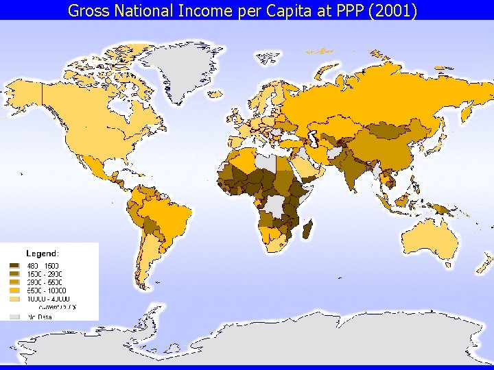 Gross National Income per Capita at PPP (2001) 