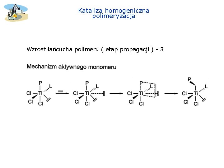 Kataliza homogeniczna polimeryzacja Wzrost łańcucha polimeru ( etap propagacji ) - 3 