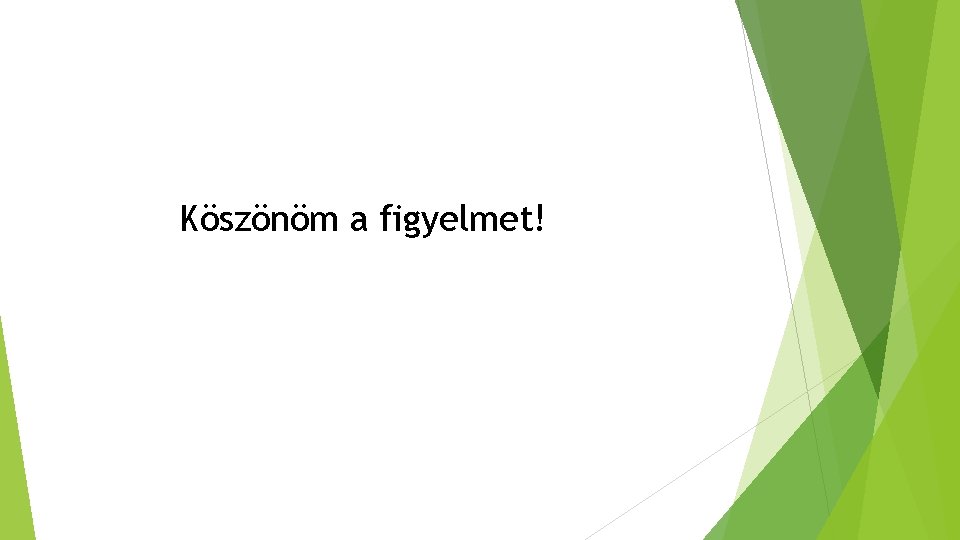 Köszönöm a figyelmet! 