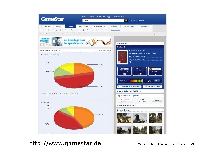 http: //www. gamestar. de Verbraucherinformationssysteme 21 