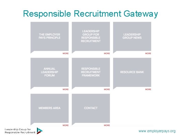 Responsible Recruitment Gateway www. employerpays. org 