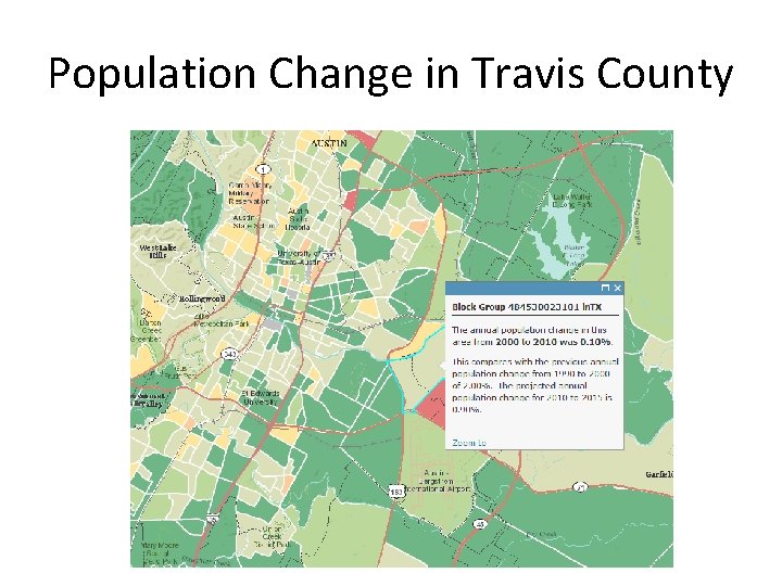 Population Change in Travis County 