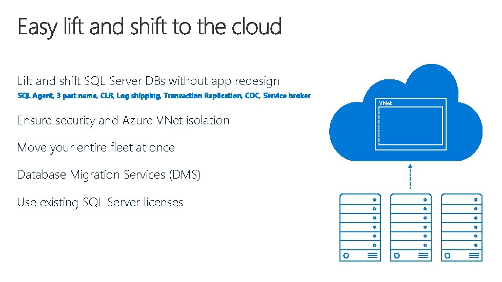 Lift and shift SQL Server DBs without app redesign SQL Agent, 3 part name,