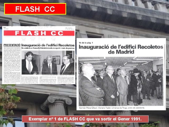 FLASH CC Exemplar nº 1 de FLASH CC que va sortir el Gener 1991.