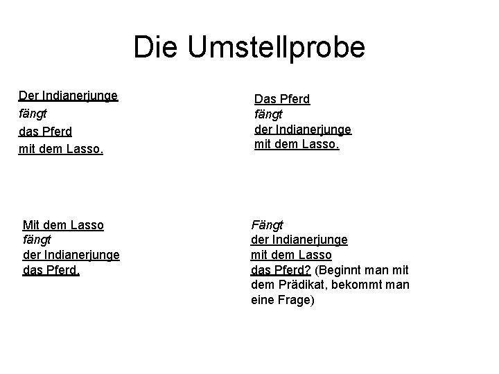 Die Umstellprobe Der Indianerjunge fängt das Pferd mit dem Lasso. Mit dem Lasso fängt