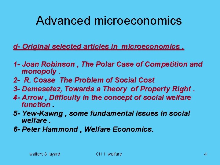 Advanced microeconomics d- Original selected articles in microeconomics , 1 - Joan Robinson ,