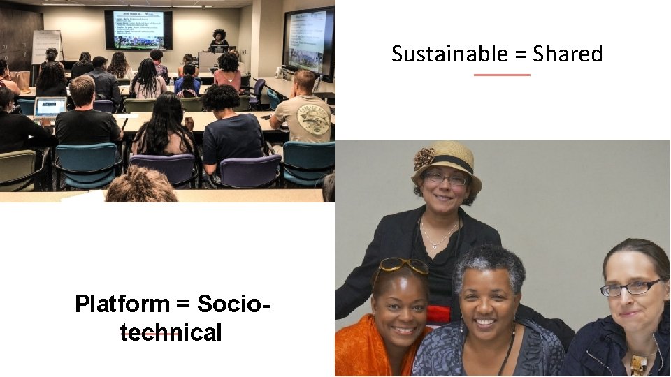 Sustainable = Shared Platform = Sociotechnical 