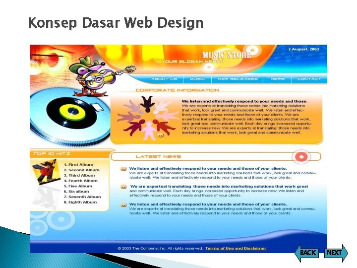 Konsep Dasar Web Design BACK NEXT 