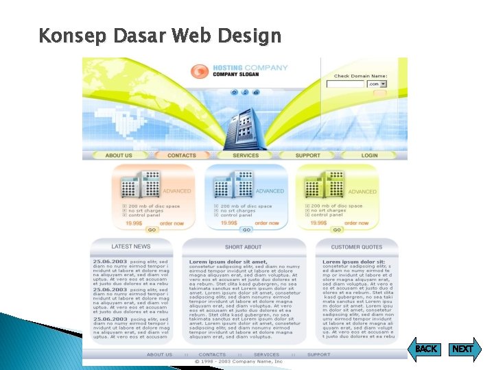 Konsep Dasar Web Design BACK NEXT 