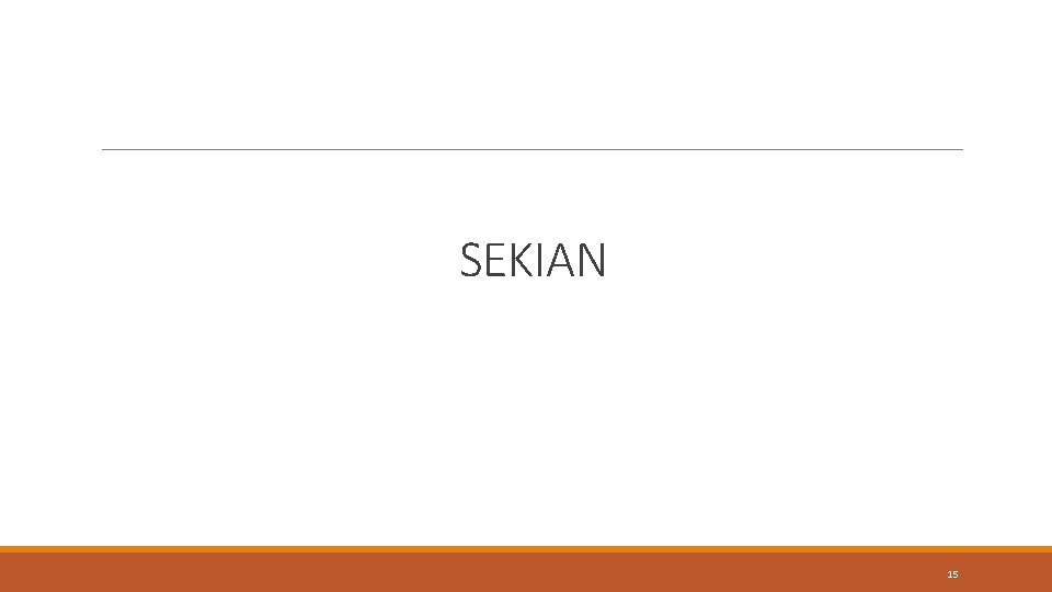 SEKIAN 15 