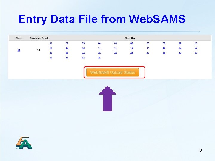 Entry Data File from Web. SAMS 8 