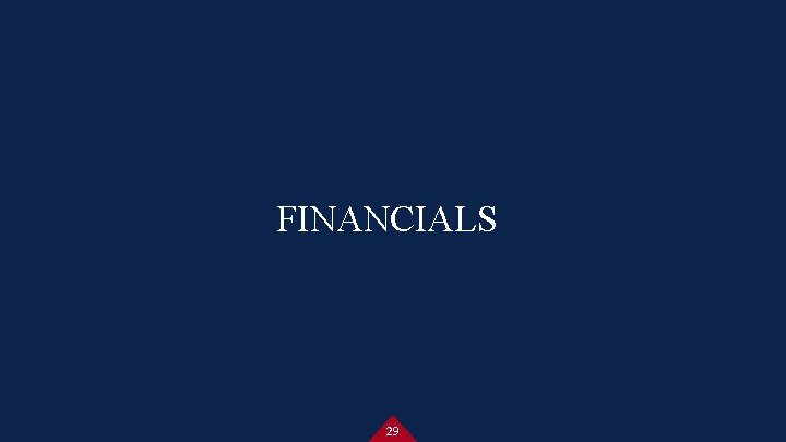 FINANCIALS 29 FINANCIALS 29