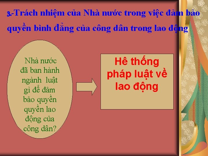 3. -Trách nhiệm của Nhà nước trong việc đảm bảo quyền bình đẳng của