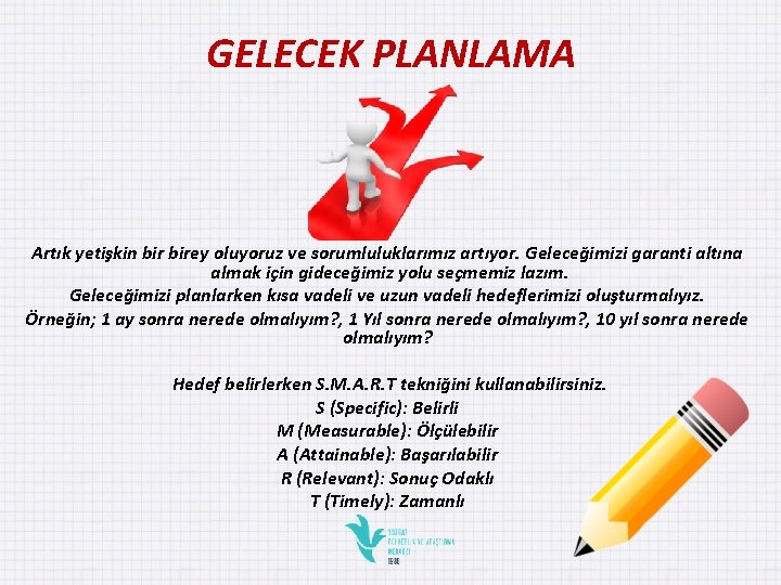 GELECEK PLANLAMA Artık yetişkin birey oluyoruz ve sorumluluklarımız artıyor. Geleceğimizi garanti altına almak için