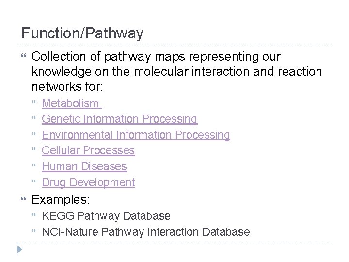 Function/Pathway Collection of pathway maps representing our knowledge on the molecular interaction and reaction