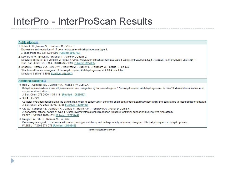 Inter. Pro - Inter. Pro. Scan Results 