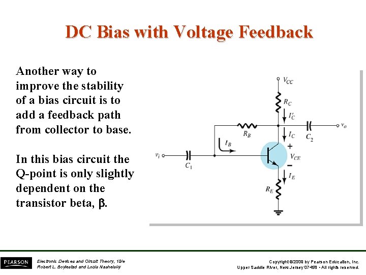 DC Bias with Voltage Feedback Another way to improve the stability of a bias