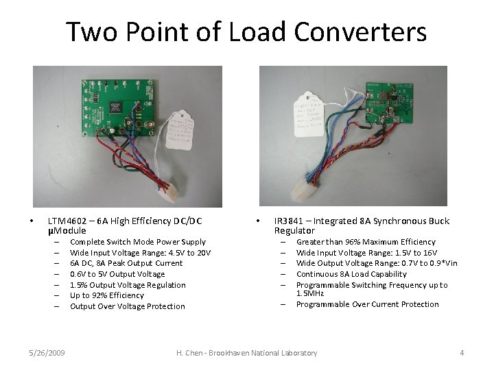 Two Point of Load Converters • LTM 4602 – 6 A High Efficiency DC/DC