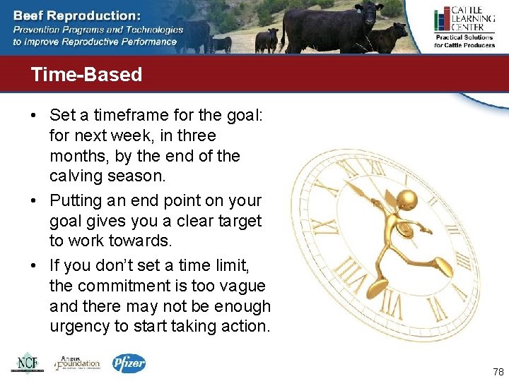 Time-Based • Set a timeframe for the goal: for next week, in three months,