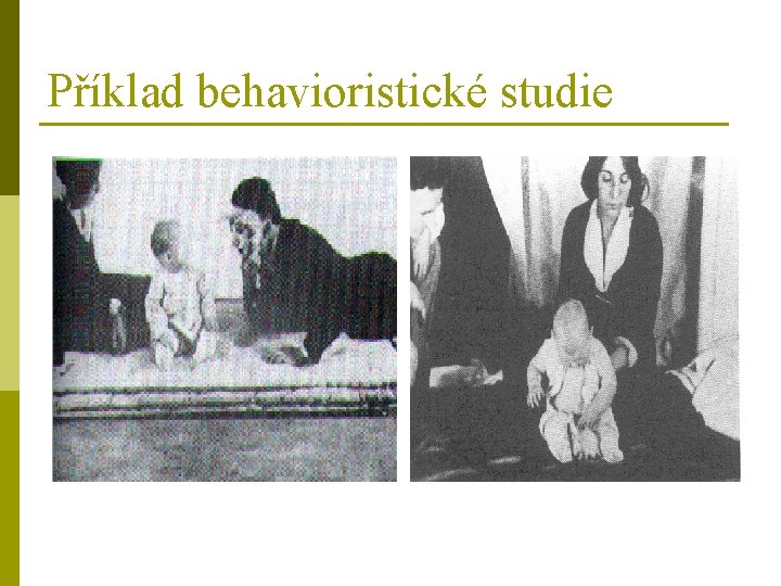 Příklad behavioristické studie 