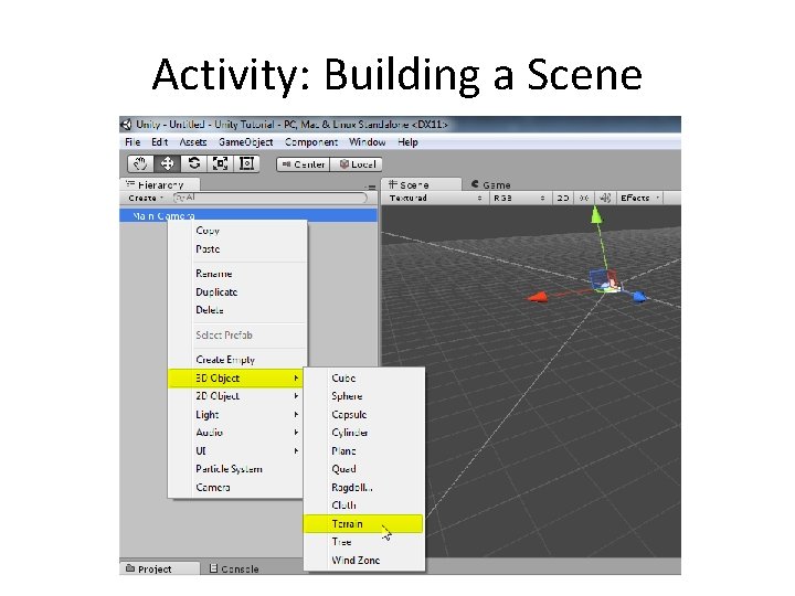Activity: Building a Scene 